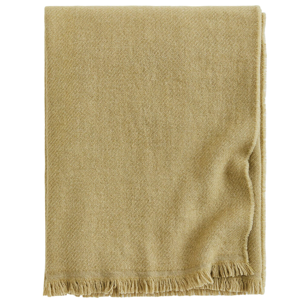 

Плед H&M Home Wool, светлый хаки