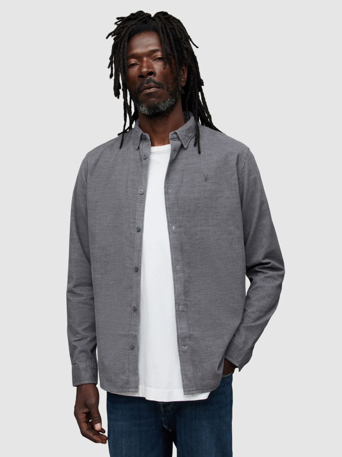 

Рубашка Лорелла с длинным рукавом AllSaints, серый