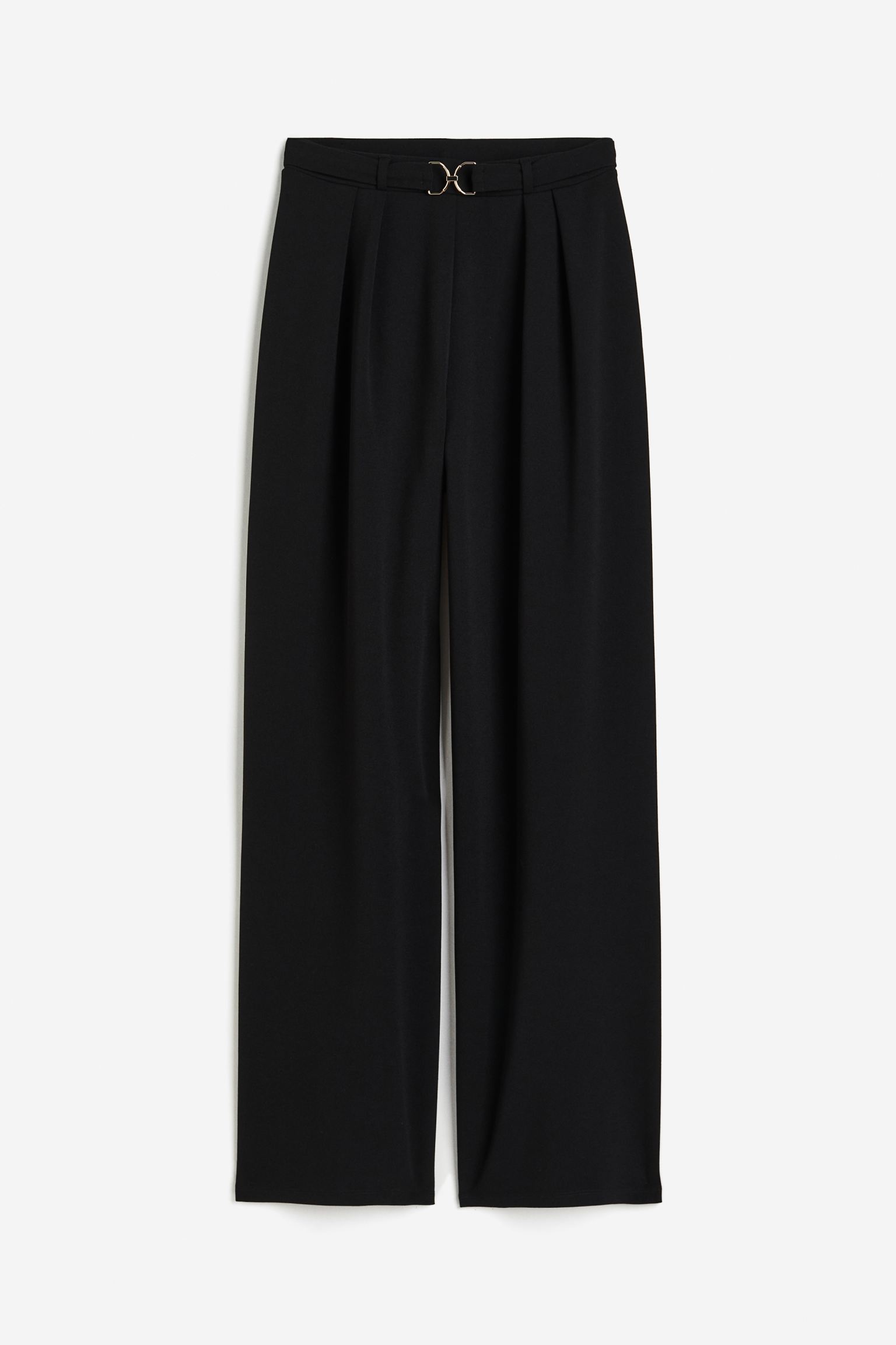 Брюки H&M Buckle-detail Dress, черный