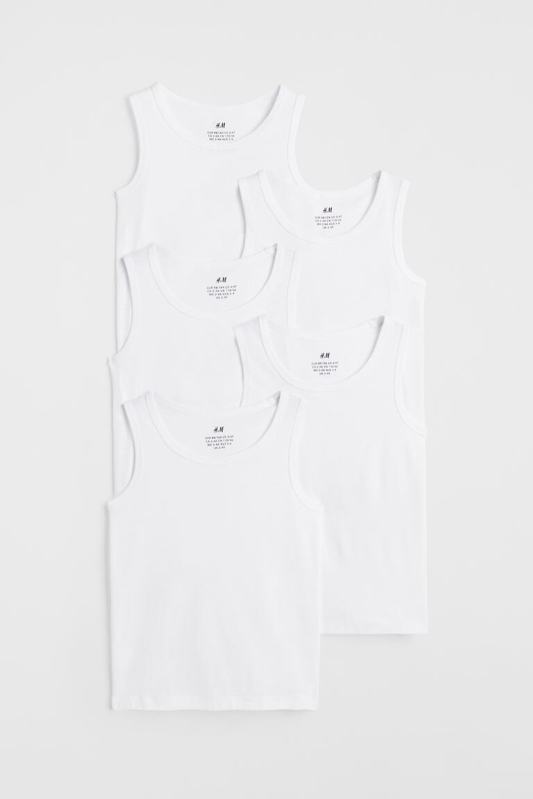 

5 пар хлопковых футболок H&M