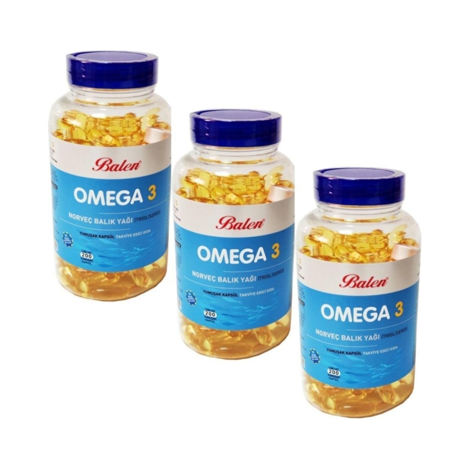 Норвежский рыбий жир Balen Omega-3 (триглицерид) 1380 мг, 3 упаковки по 200 капсул omega 3 fish oil ultra pure cold water fish oil 180 softgels