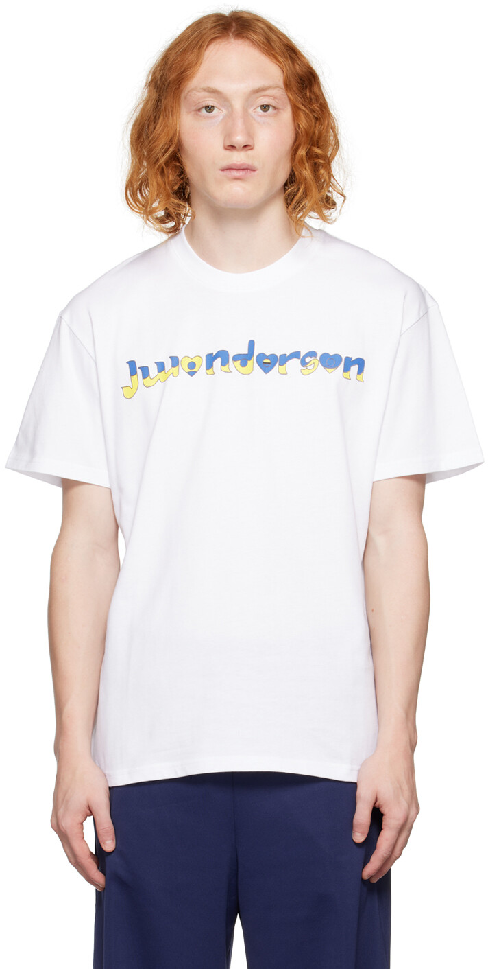 

Белая футболка с круглым вырезом JW Anderson