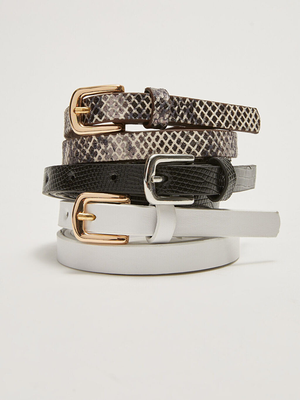 

Узкий женский ремень под кожу, 3 предмета LCW Accessories