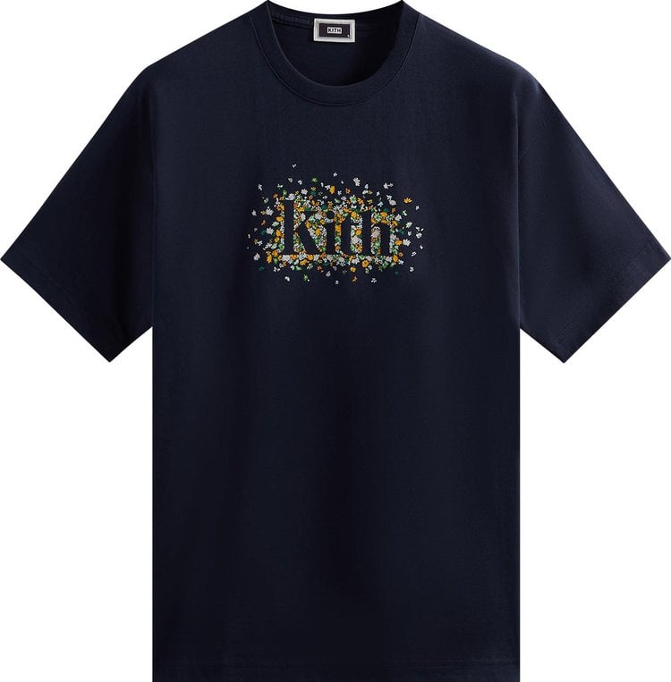 Футболка Kith Meadow Serif Tee 'Nocturnal', синий - фото