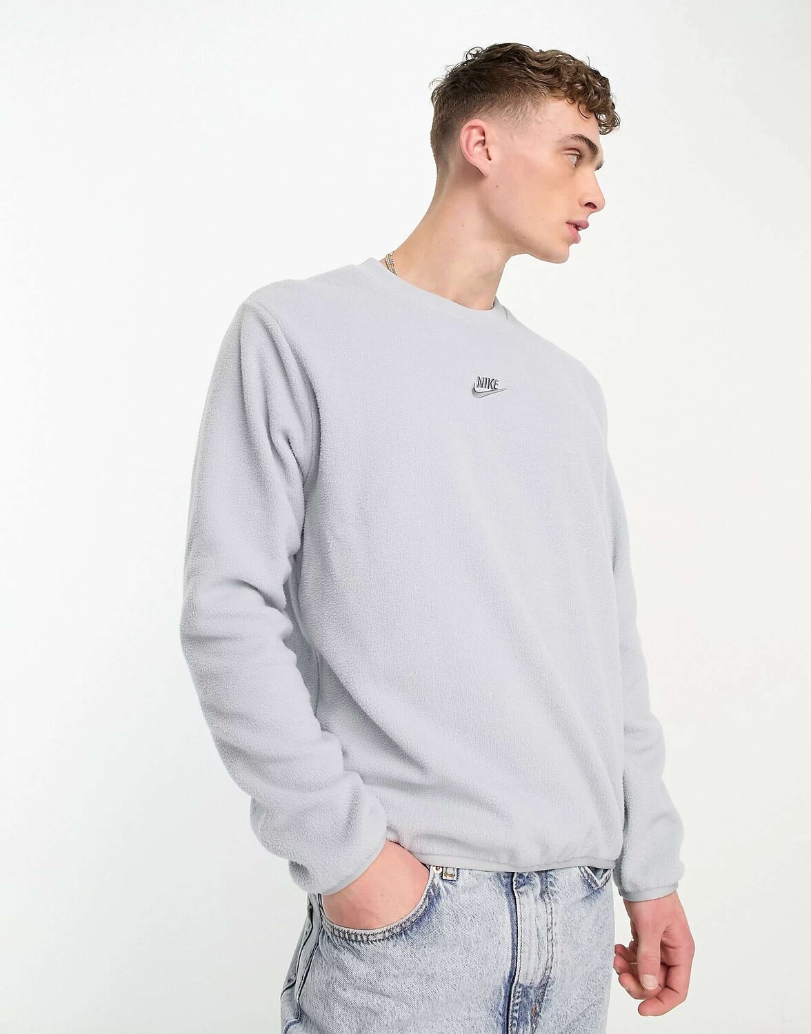 

Флисовая толстовка Nike Club серо-волчьего цвета