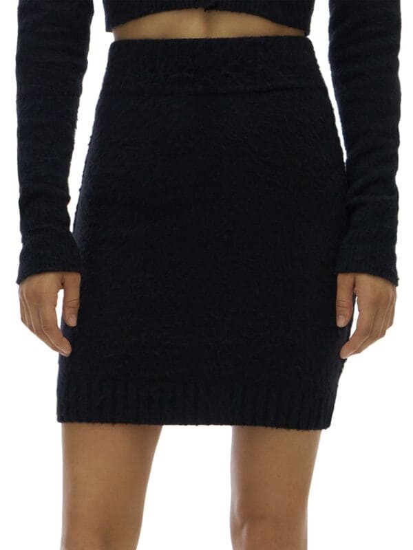 

Мини-юбка из матового трикотажа Helmut Lang Black