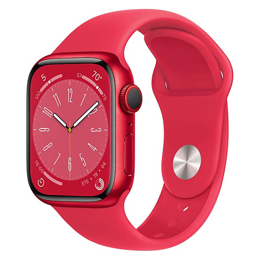 умные часы apple watch series 8 product red gps cellular 41 мм красный Умные часы Apple Watch Series 8 (GPS + Cellular), 45 мм, (PRODUCT)RED Aluminum Case/(PRODUCT)RED Sport Band - R