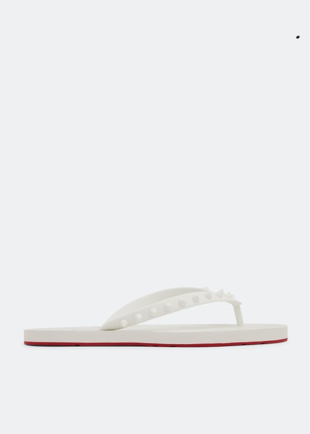 

Шлепанцы CHRISTIAN LOUBOUTIN Loubi flip flops, белый