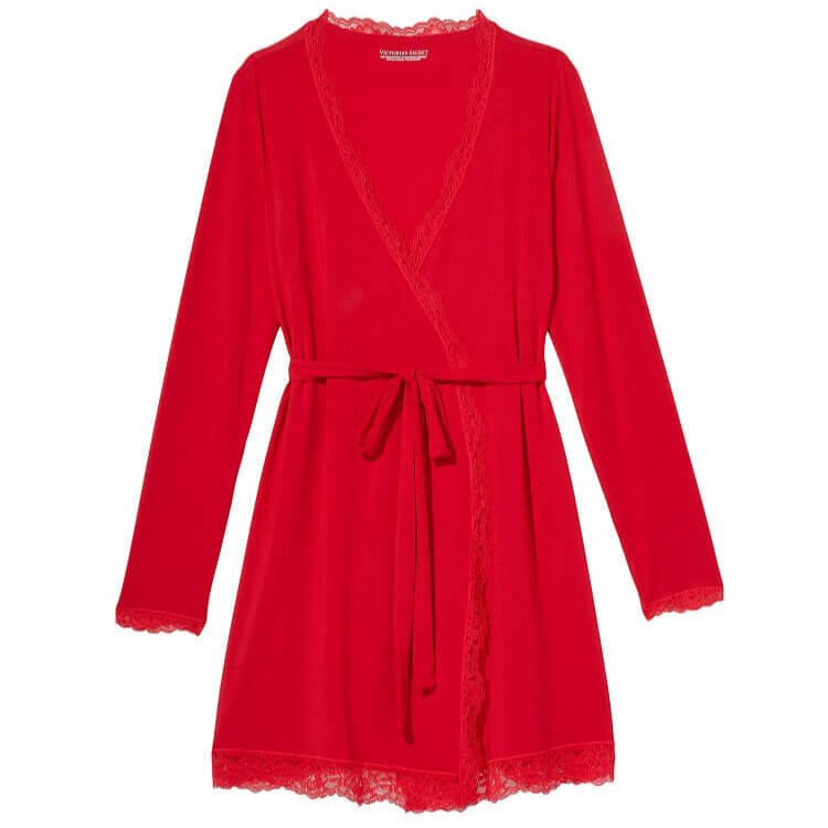 

Халат Victoria's Secret Modal Lace-Trim, красный