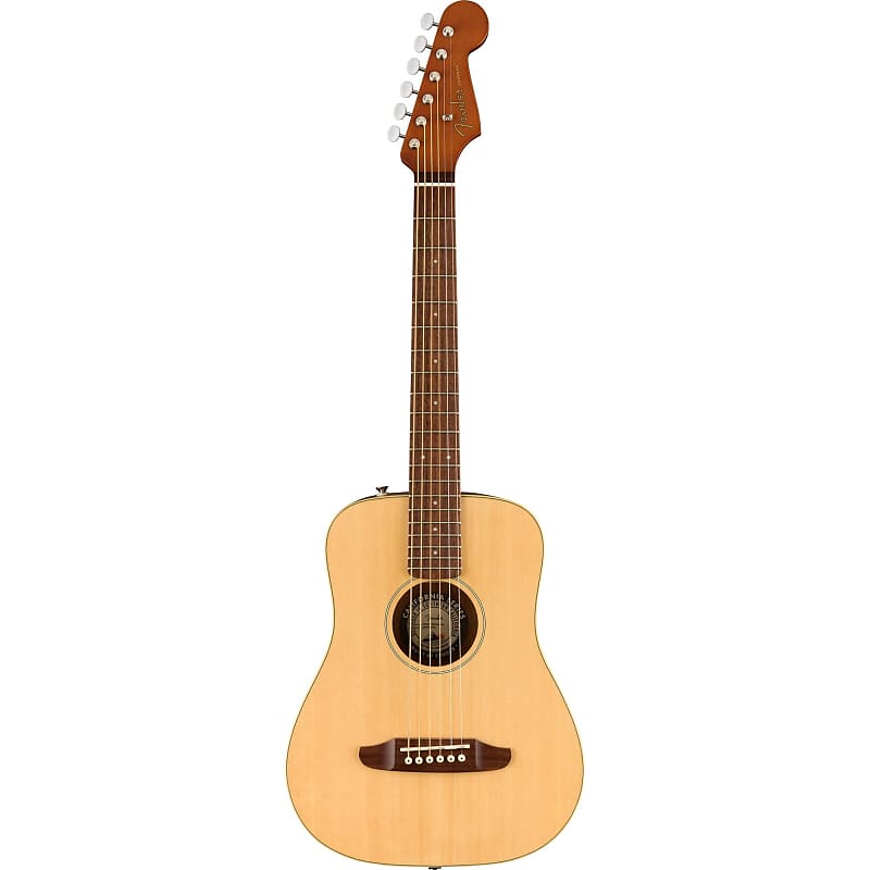 Мини-акустическая гитара Fender Redondo (с чехлом), натуральный цвет Fender Redondo Mini Acoustic Guitar (with Gig Bag), Natural