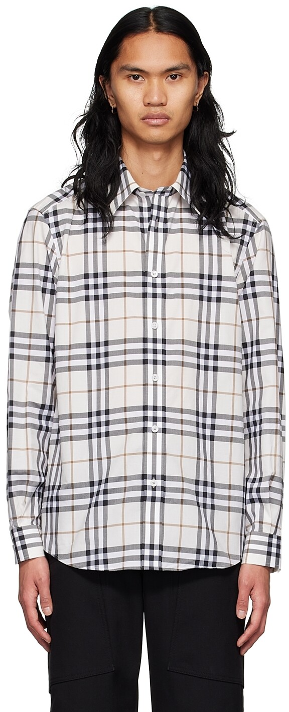 

Белая хлопковая рубашка Burberry
