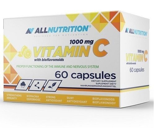 Allnutrition Vitamin C+Bioflawonoidy витамин С в капсулах, 60 шт. витамин с в капсулах ultravit vitamin c 60 мл