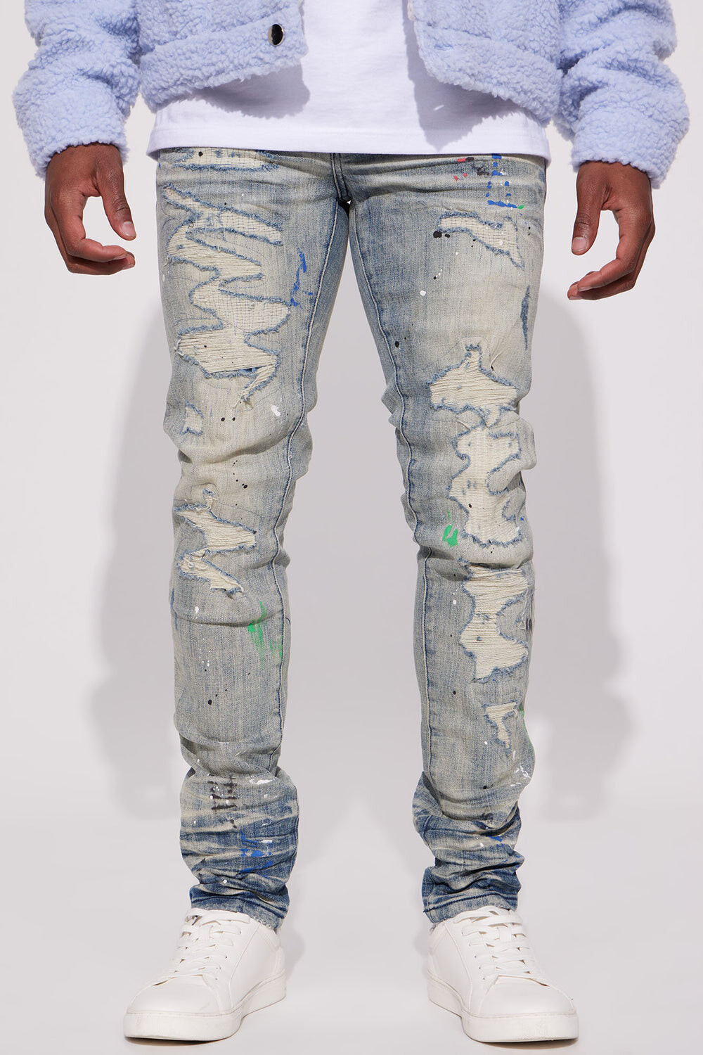 

Джинсы скинни Fashion Nova JAMESPAINT, синий