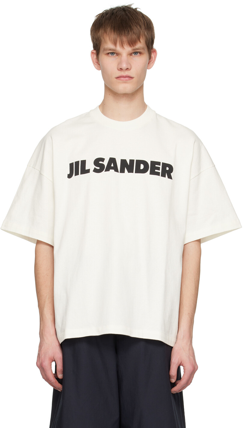 

Белая футболка свободного кроя Jil Sander, Белый
