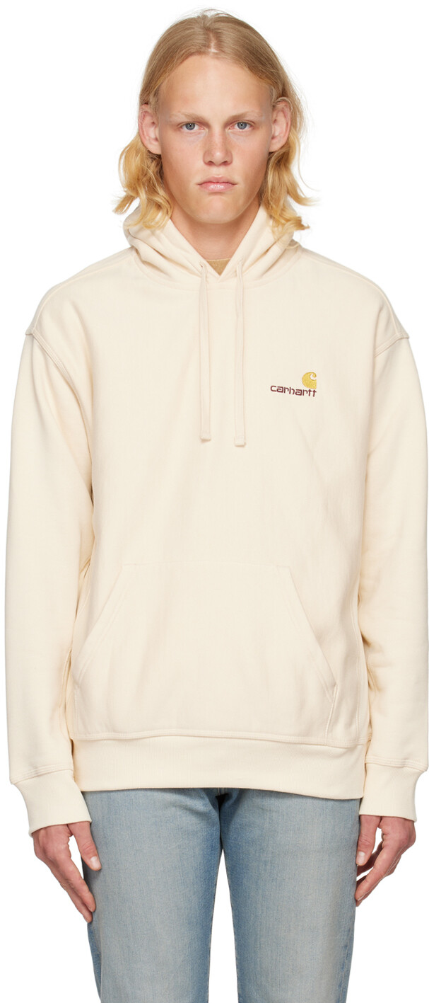 

Бежевый худи с надписью Carhartt Work In Progress