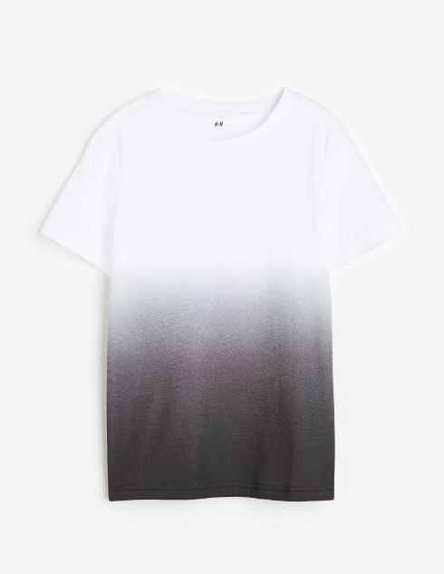 

Футболка H&M Ombre, белый/черный