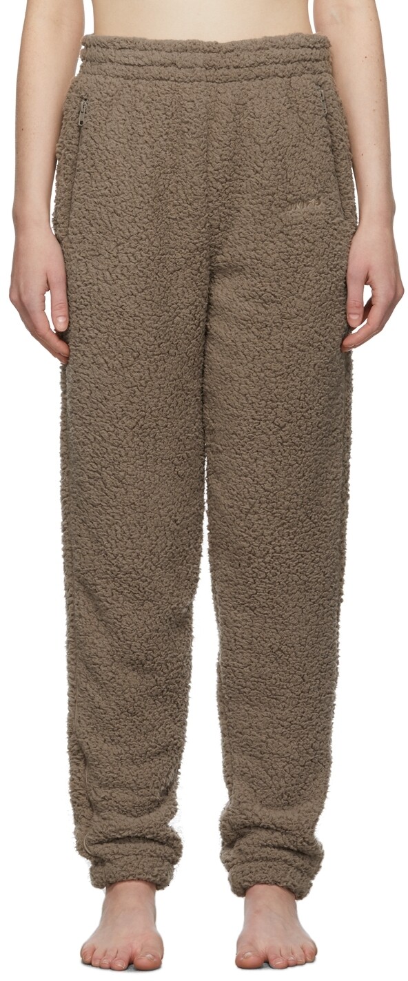 

Серо-коричневые брюки Teddy Jogger Lounge SKIMS, Коричневый
