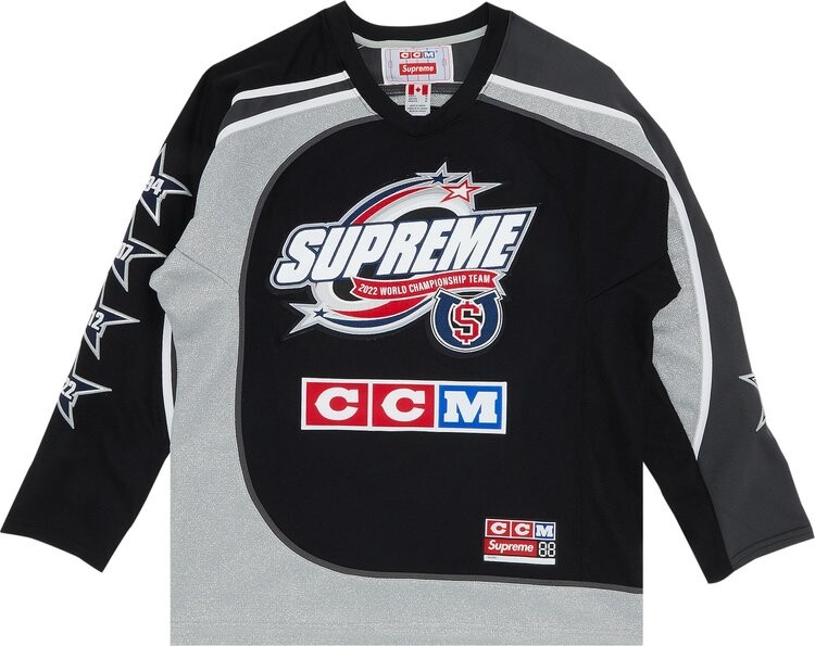 

Футболка Supreme x CCM All Stars Hockey Jersey 'Black', черный