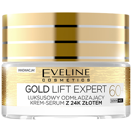 Eveline Cosmetics Gold Lift Expert омолаживающая крем-сыворотка для лица на день и ночь 60+, 50 мл