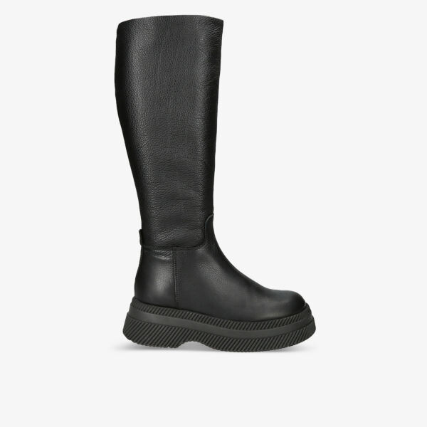 

Кожаные ботинки до колена Gylana на рифленной подошве Steve Madden, черный