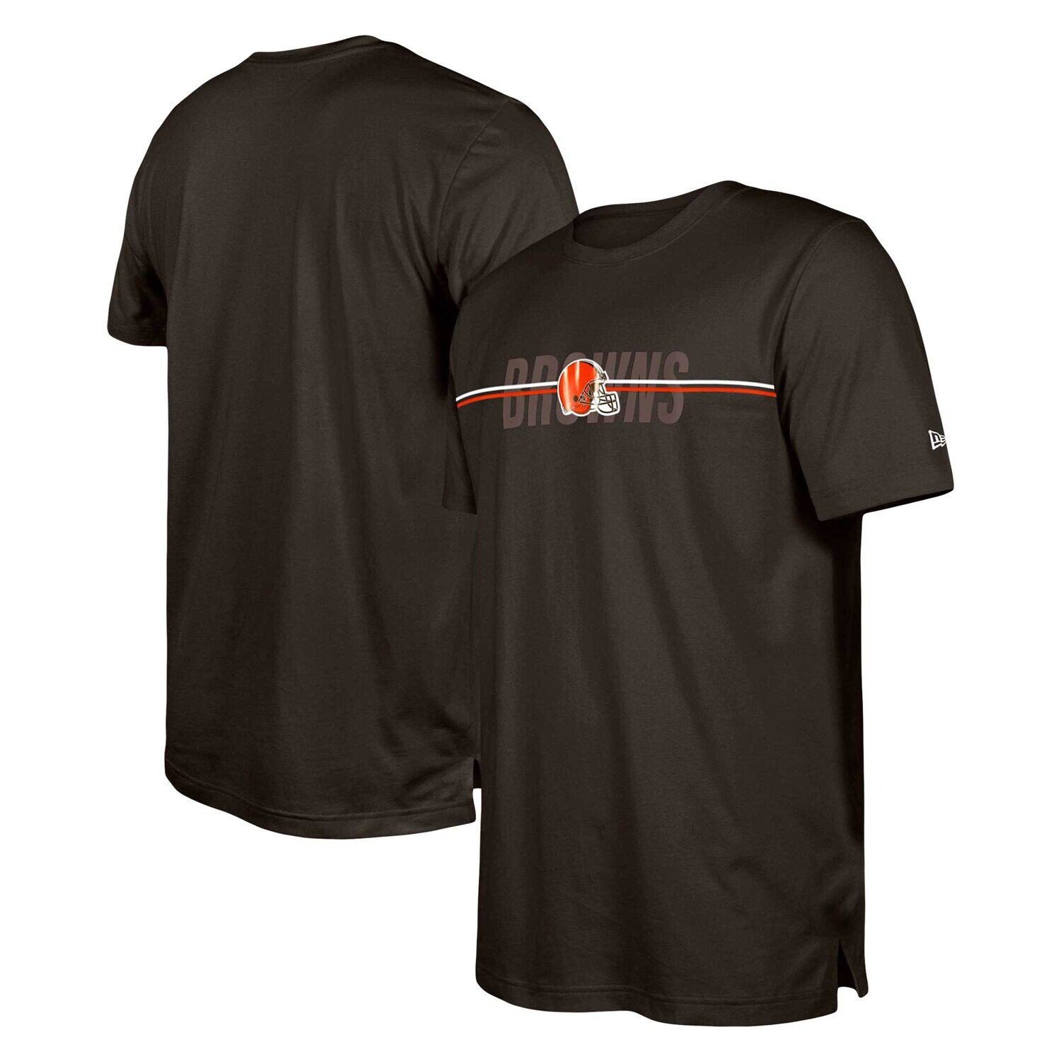 

Мужская коричневая футболка тренировочного лагеря НФЛ Cleveland Browns 2023 New Era, Коричневый