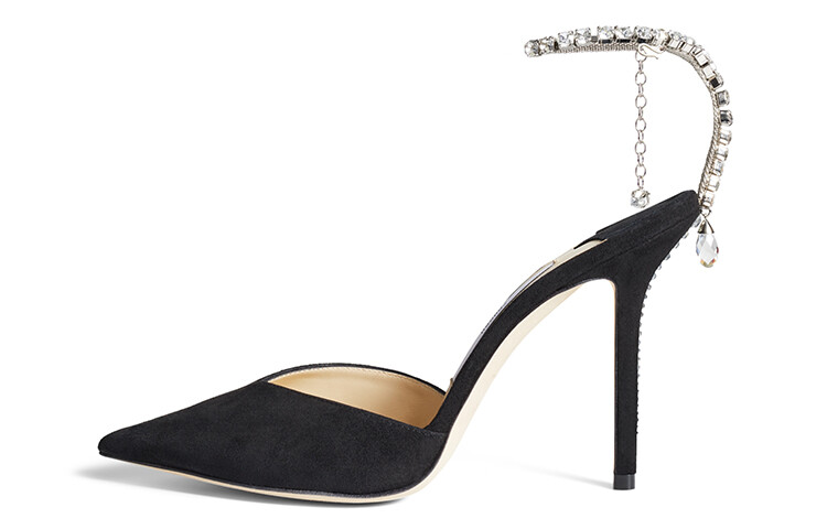 

Jimmy Choo Wmns Saeda 100 Черные туфли на высоком каблуке