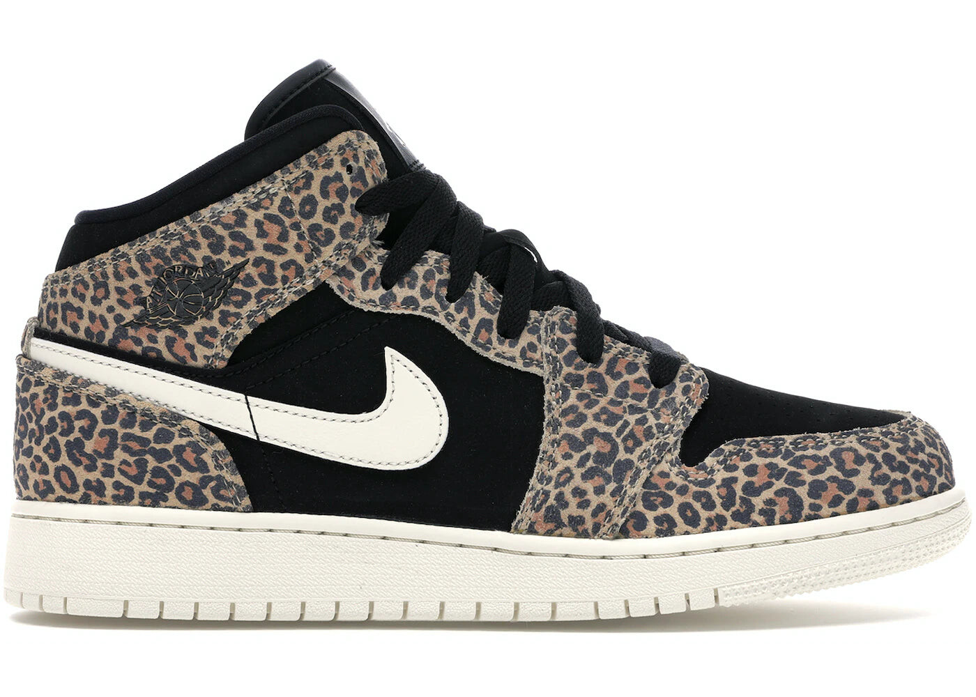 

Кроссовки подростковые Nike Air Jordan 1 Mid SE Leopard