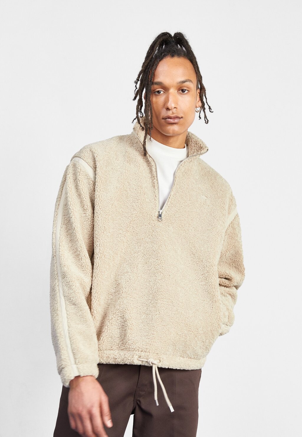 

Флисовый джемпер adidas Originals, бежевый