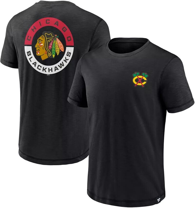 

Черная футболка с логотипом NHL Chicago Blackhawks 2-Hit