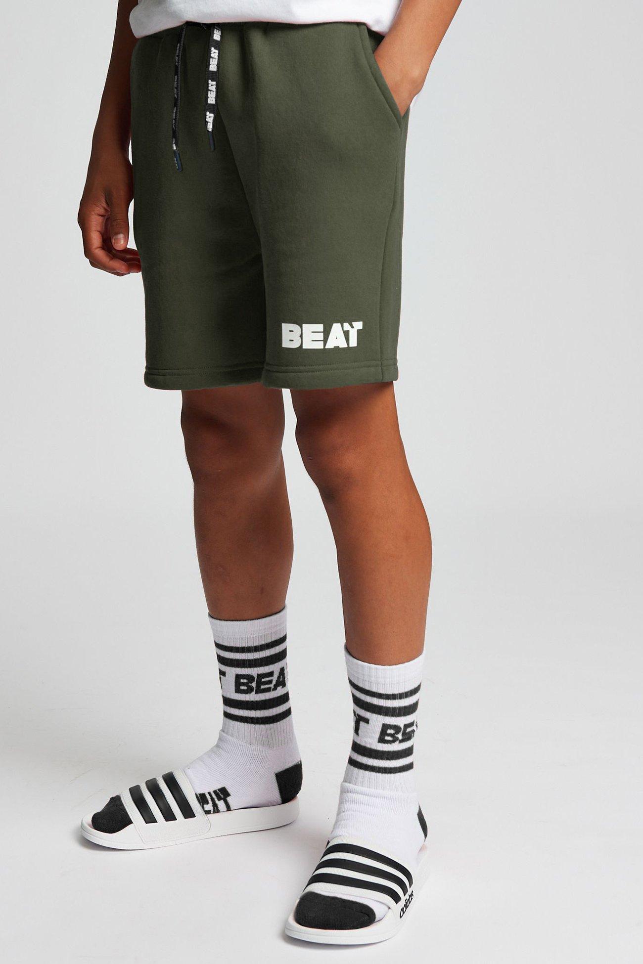 Спортивные шорты «Линейный» из смесового хлопка Beat Boyz Club, хаки