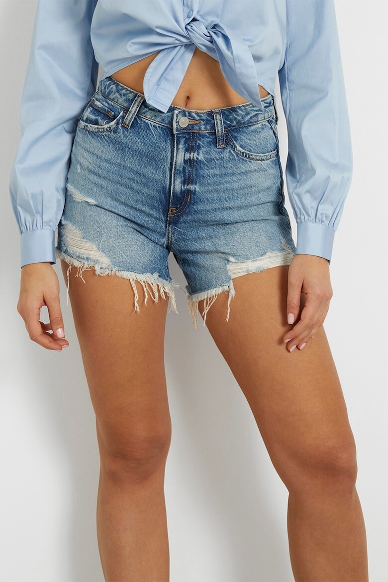 

Джинсовые шорты с высокой талией Guess, синий