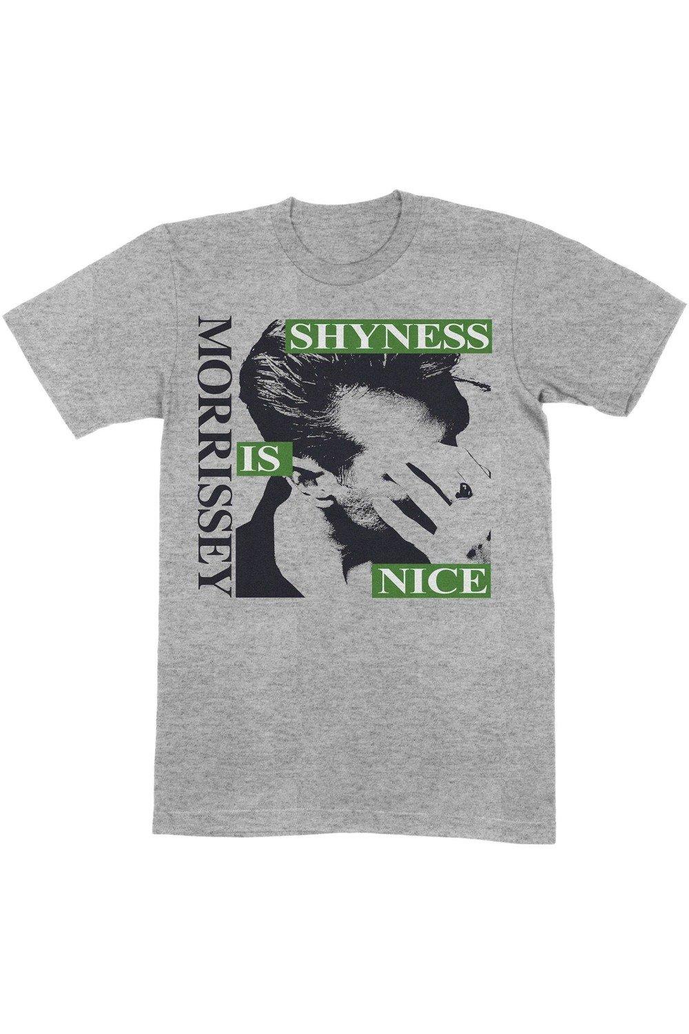 Хлопковая футболка «Shyness Is Nice» Morrissey, серый