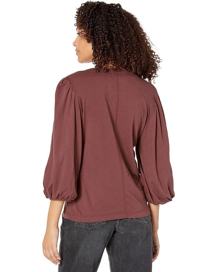 Топ LAmade Toluca Bubble Sleeve Top, цвет Oxblood