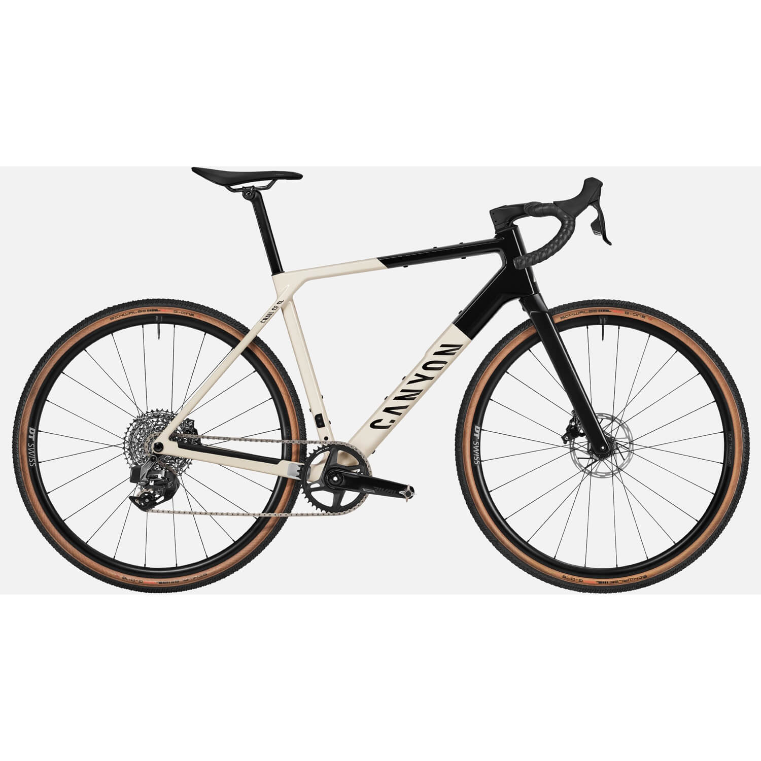 гравийный велосипед kona rove nrb dl 2020 Гравийный велосипед Canyon Grail CF SL 7 AXS, черный/светло-бежевый