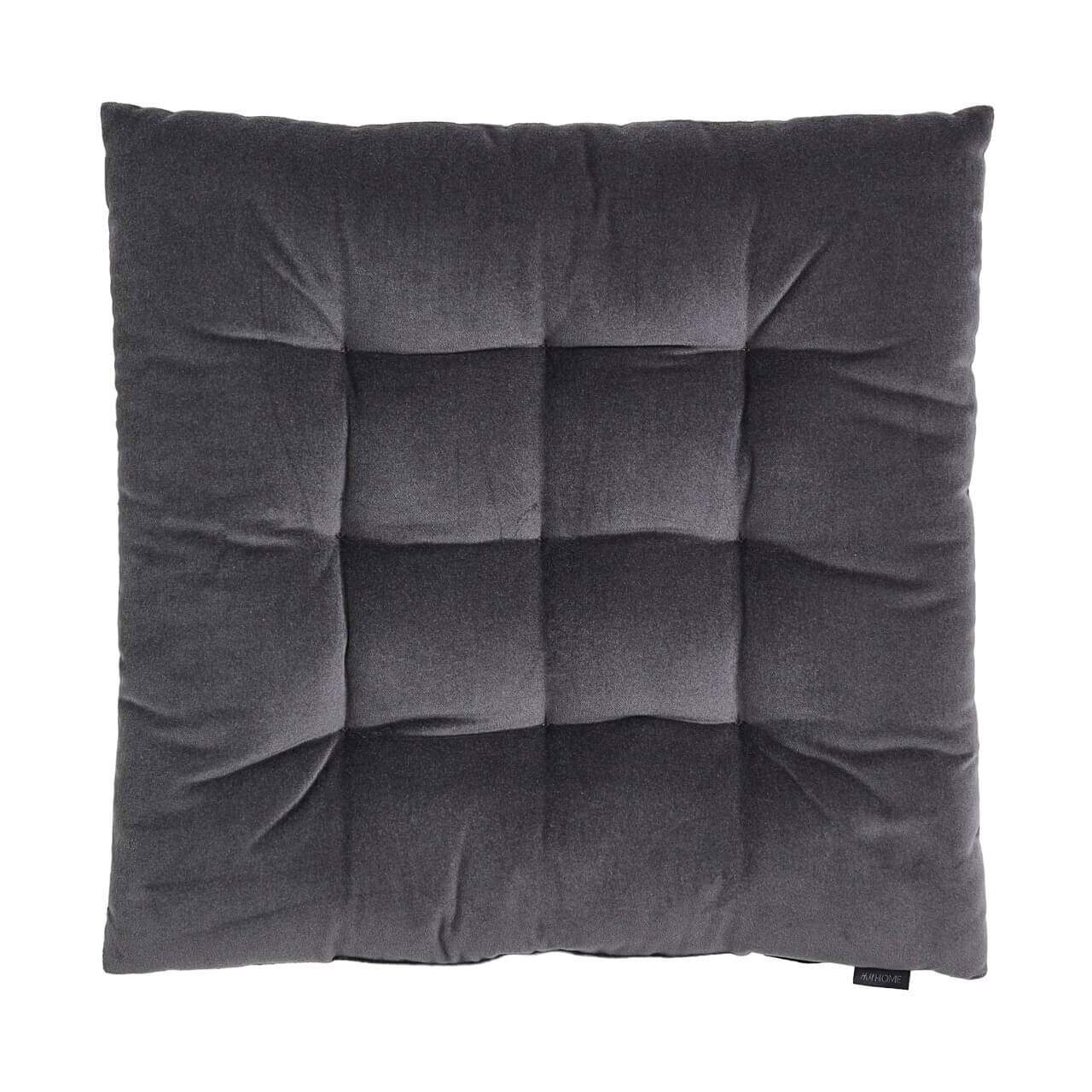 

Подушка на стул H&M Home Cotton Velvet, темно-серый