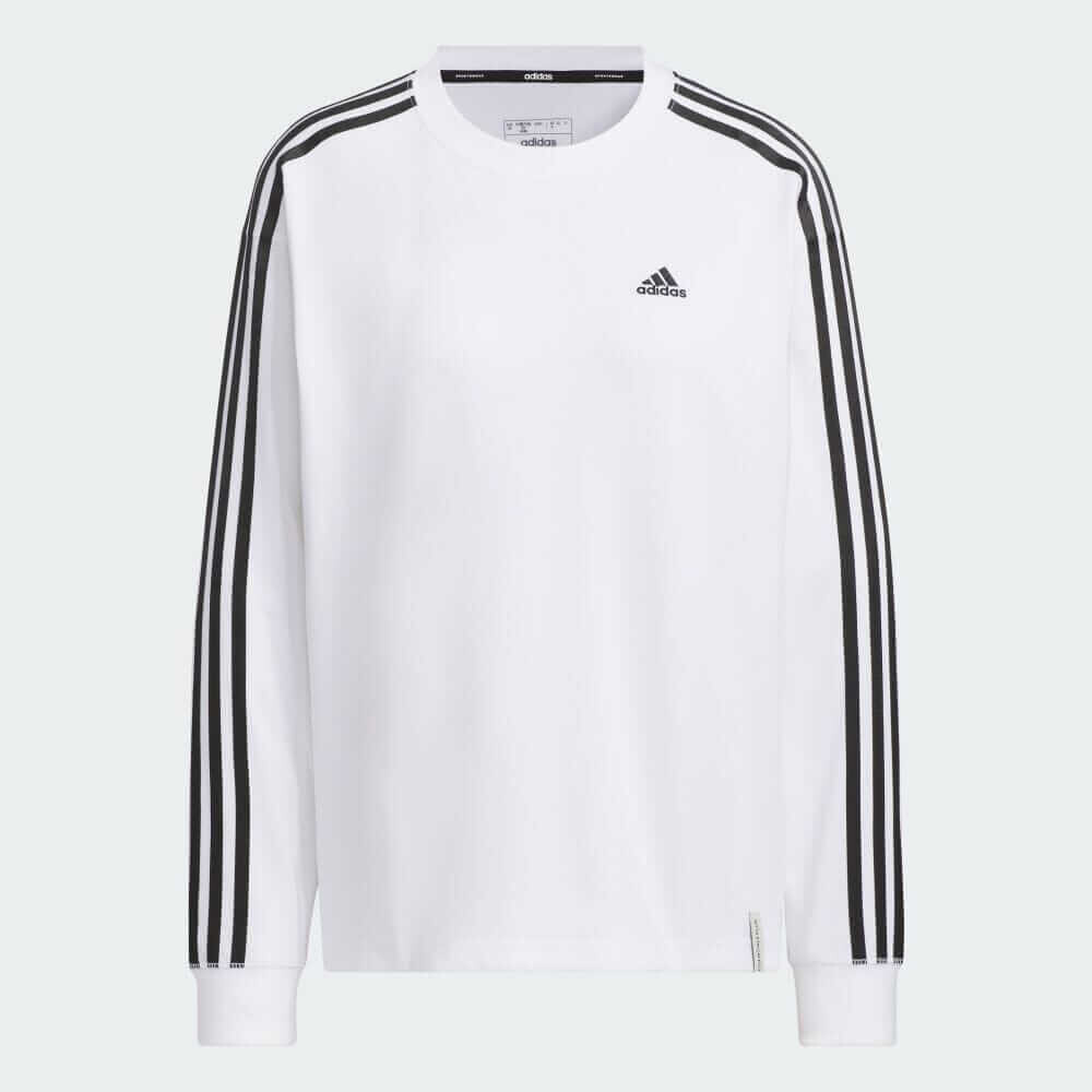

Лонгслив Adidas Essentials Plus Three Stripes, белый