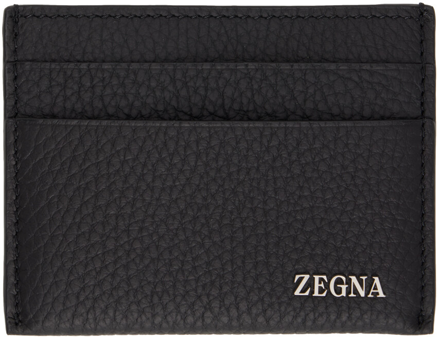 

Черная простая визитница ZEGNA