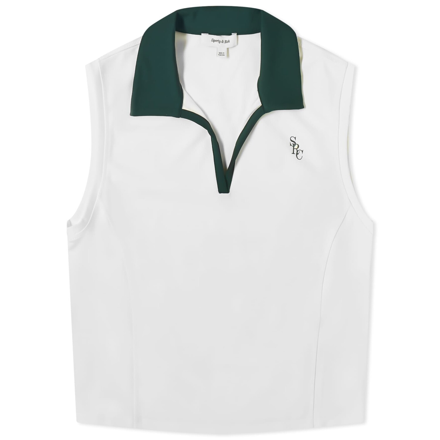 

Топ Sporty & Rich SRC Sports Polo, белый/зеленый