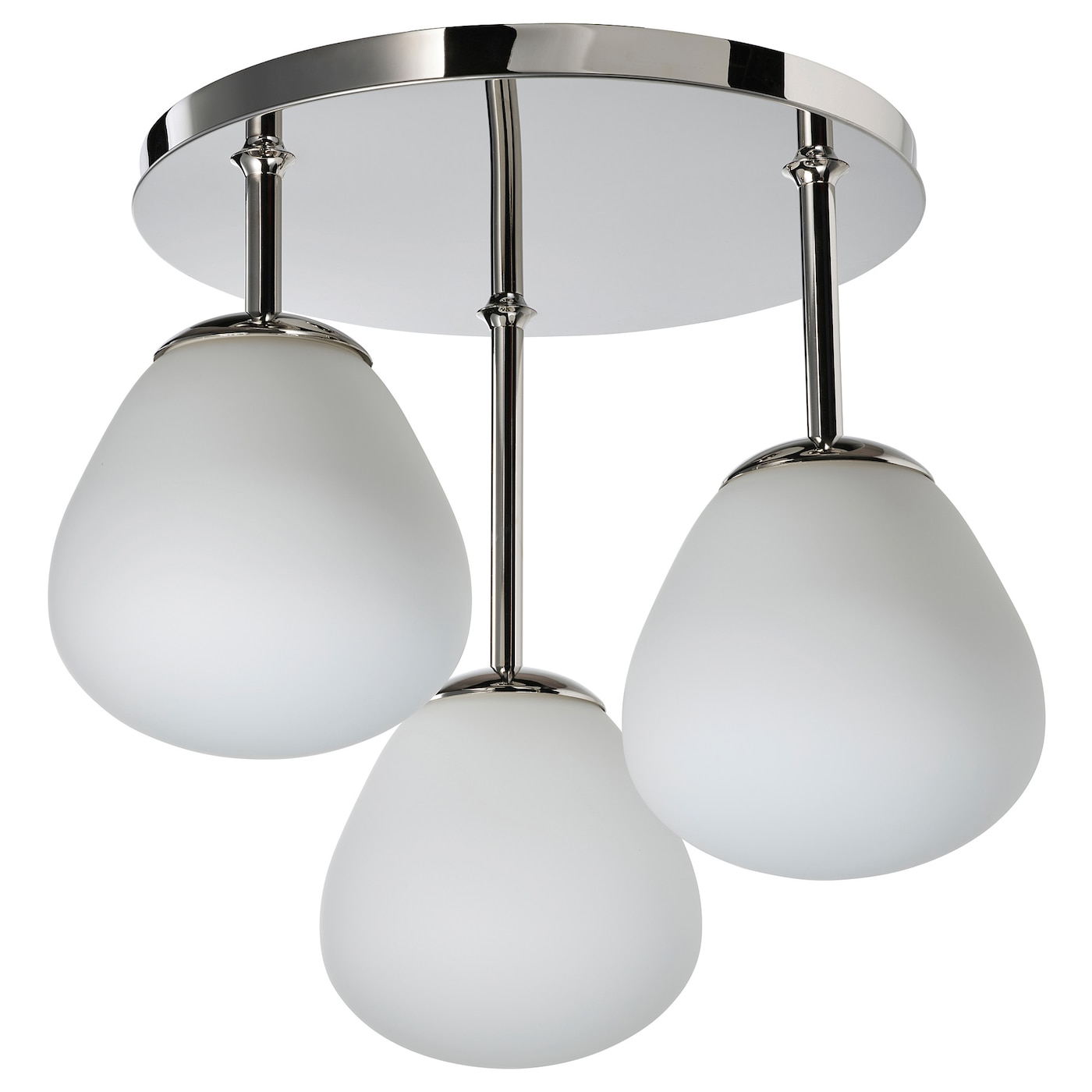 DEJSA ДЕЙСА Потолочный светильник/3 лампочки, хромированный/молочный стекло IKEA
