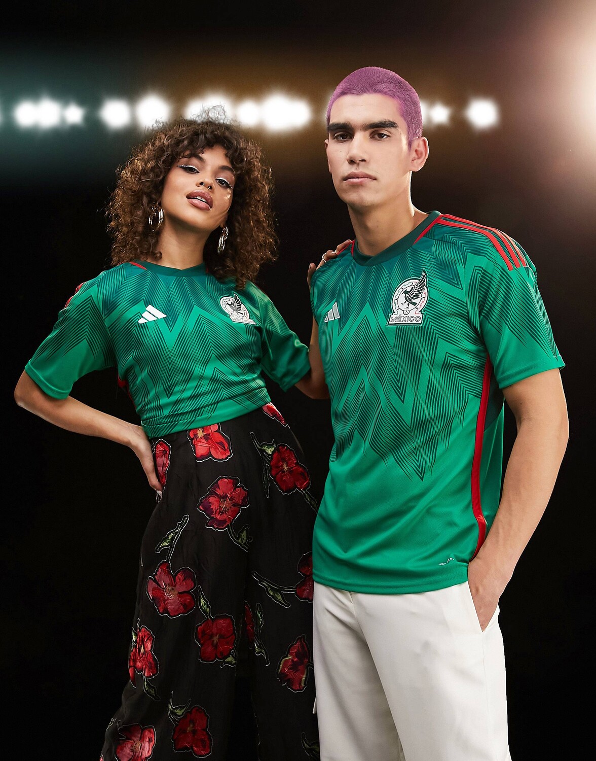 

Зеленая домашняя футболка унисекс adidas Football Mexico World Cup 2022