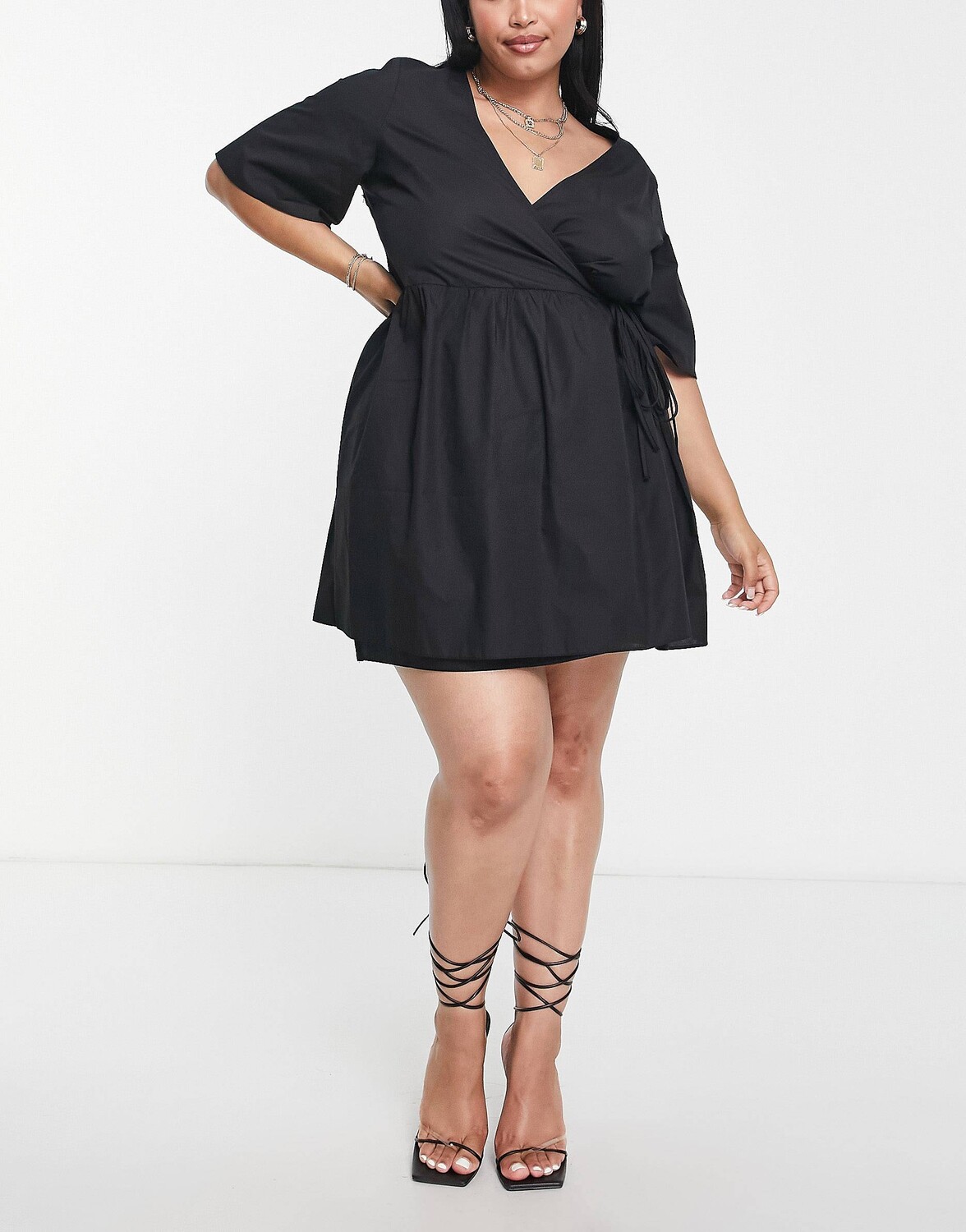 

Платье мини ASOS DESIGN Curve, чёрный, Черный