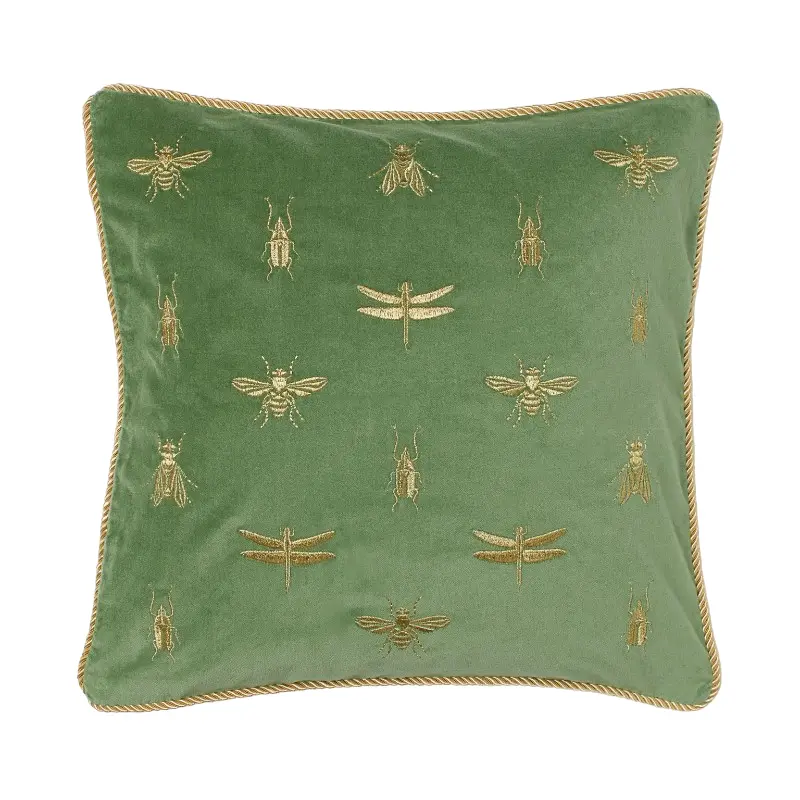 

Чехол для декоративной подушки H&M Home Embroidered, зеленый