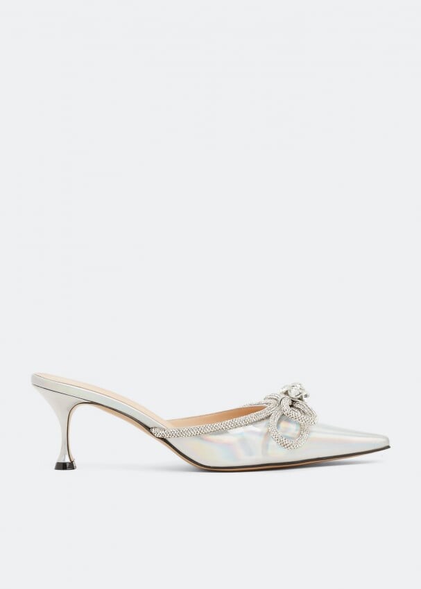 

Мюли MACH AND MACH Double Bow mules, серебряный