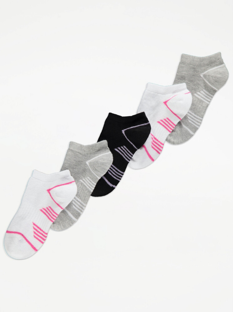 

Полосатые носки Trainer Liner, 5 пар носков с высоким содержанием хлопка George.