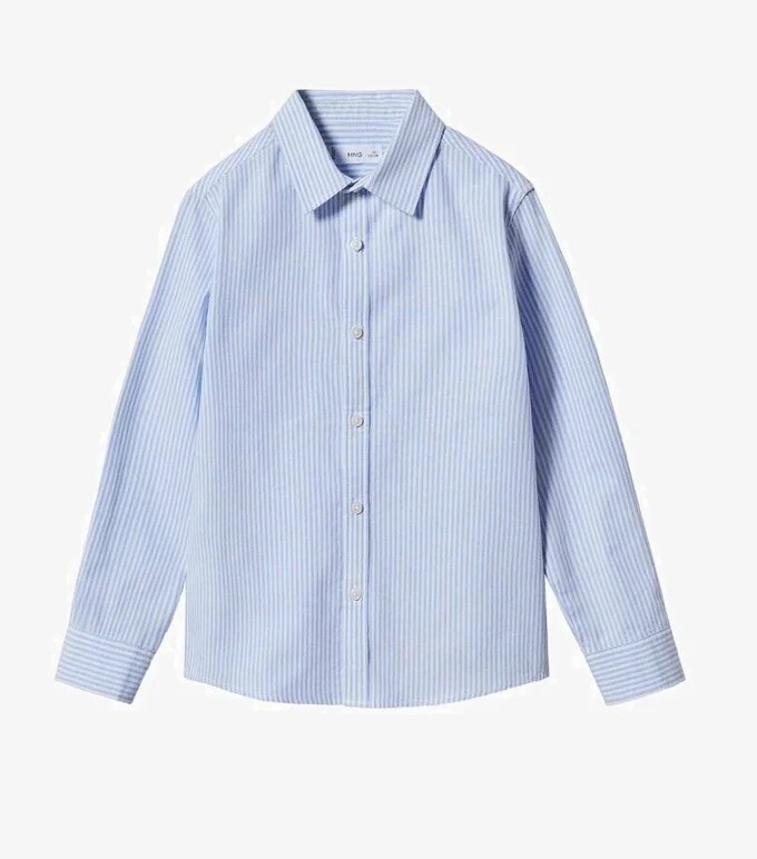 

Рубашка Mango Kids Oxfordr, голубой