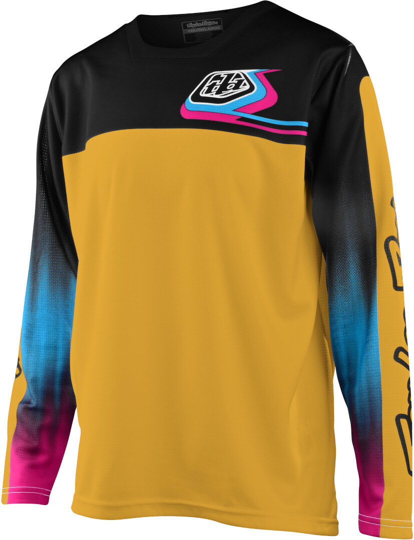 

Майка Troy Lee Designs Sprint Jet Fuel Молодежная велосипедная, желто-синяя