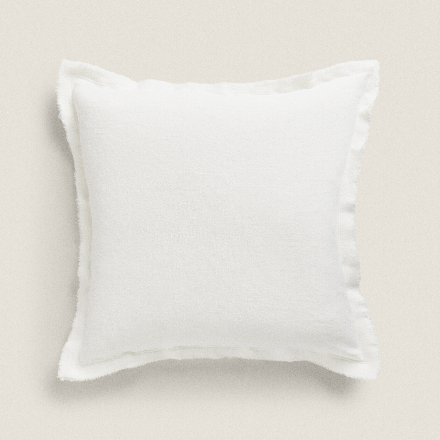 

Чехол для подушки Zara Home Fringed Linen, белый
