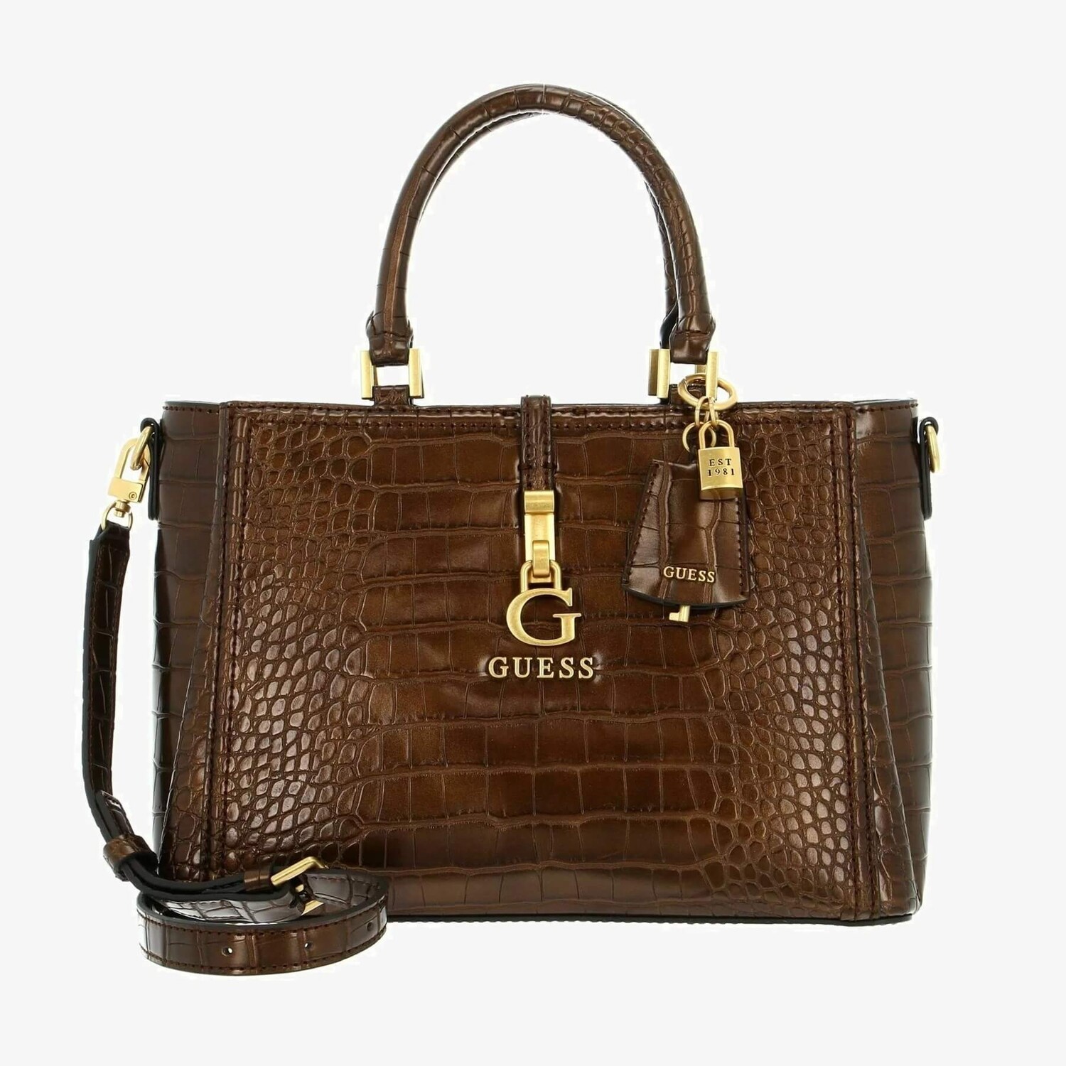 

Сумка Guess James Satchel, коричневый