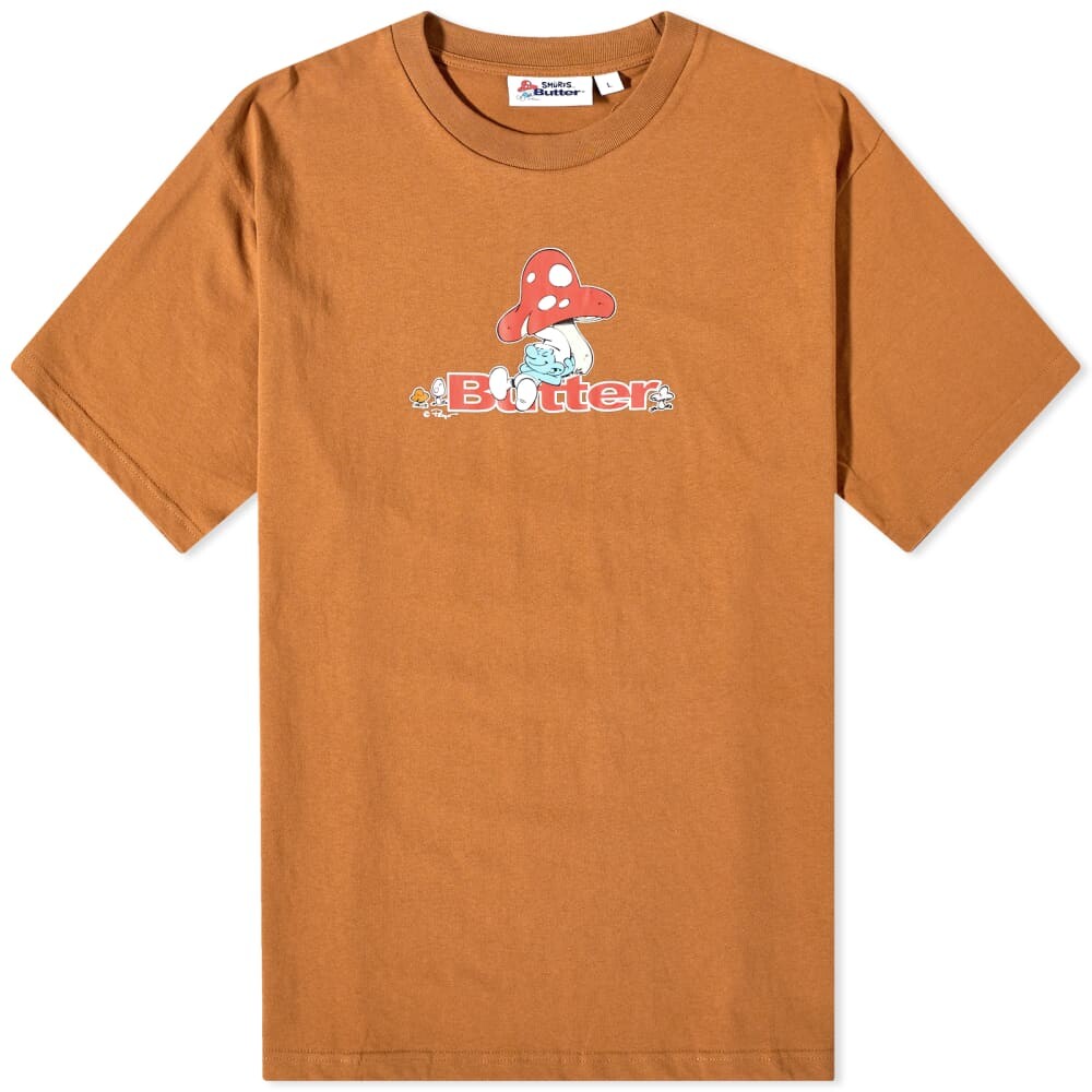

Футболка Butter Goods x The Smurfs Lazy Logo Tee, Коричневый