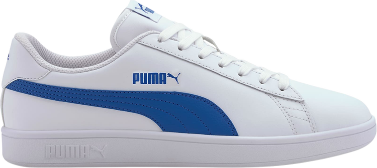 Кроссовки Puma Smash v2 Buck - White Lapis Blue, белый кроссовки smash buck white trainers puma белый